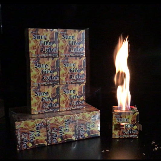 Sure Fire Cube (12 Pack) Fire Starter - PRE-BUILT FIRE IN A BOX
